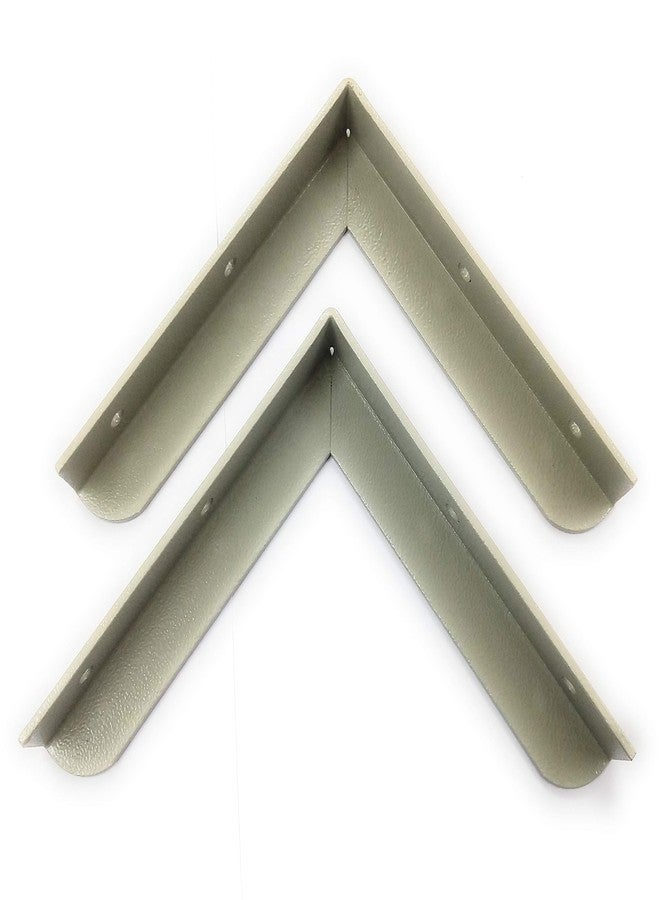 ADD GEAR دعامات زاوية فولاذية على شكل حرف "L" من ADD GEAR، قطعتان، دعامات متعددة الأغراض شديدة التحمل للرفوف المثبتة على الحائط (القسم 24 × 24 × 3 مم) (حجم الدعامة 15 × 15 سم) - Image 1